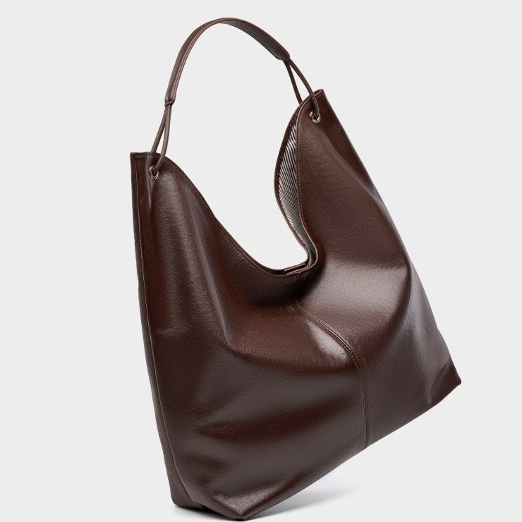 Large Capacity Minimalist Premium Genuine Leather Tote Bag