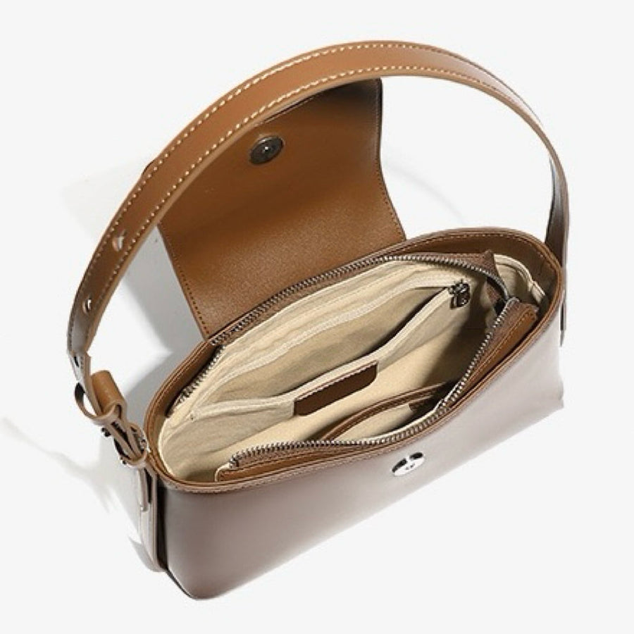 Commuter Elegant Versatile Handheld Shoulder Leather Bag