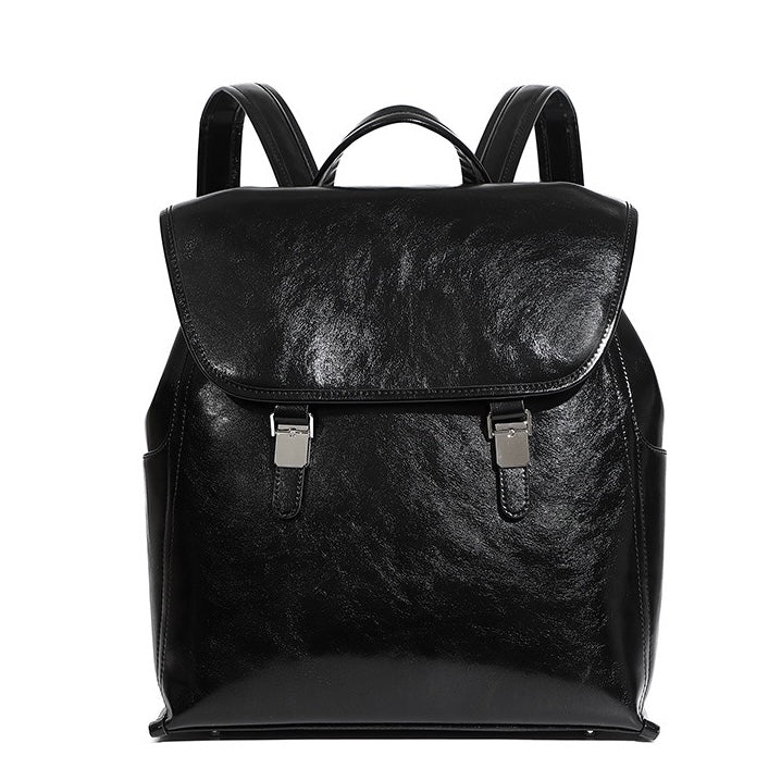 Genuine Leather Unisex Bronze-Era Casual Backpack