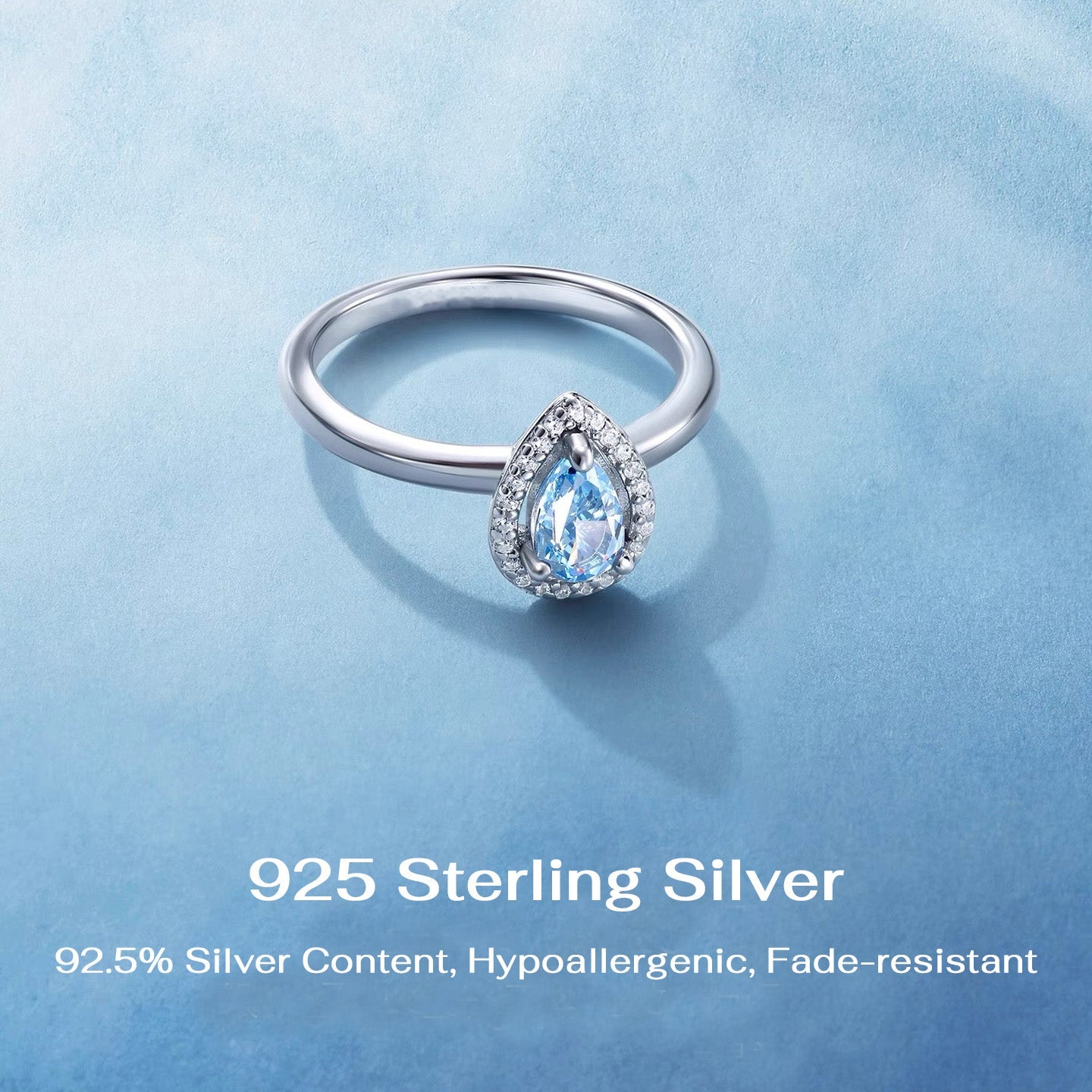 Ocean Blue Mermaid Tear Ring