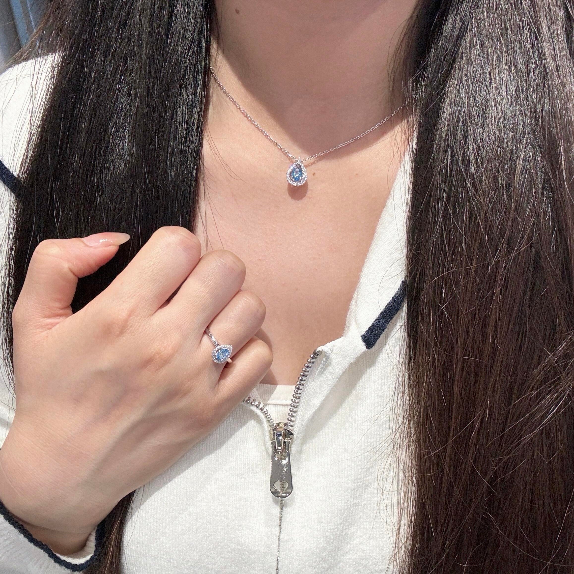 Ocean Blue Mermaid Tear Ring
