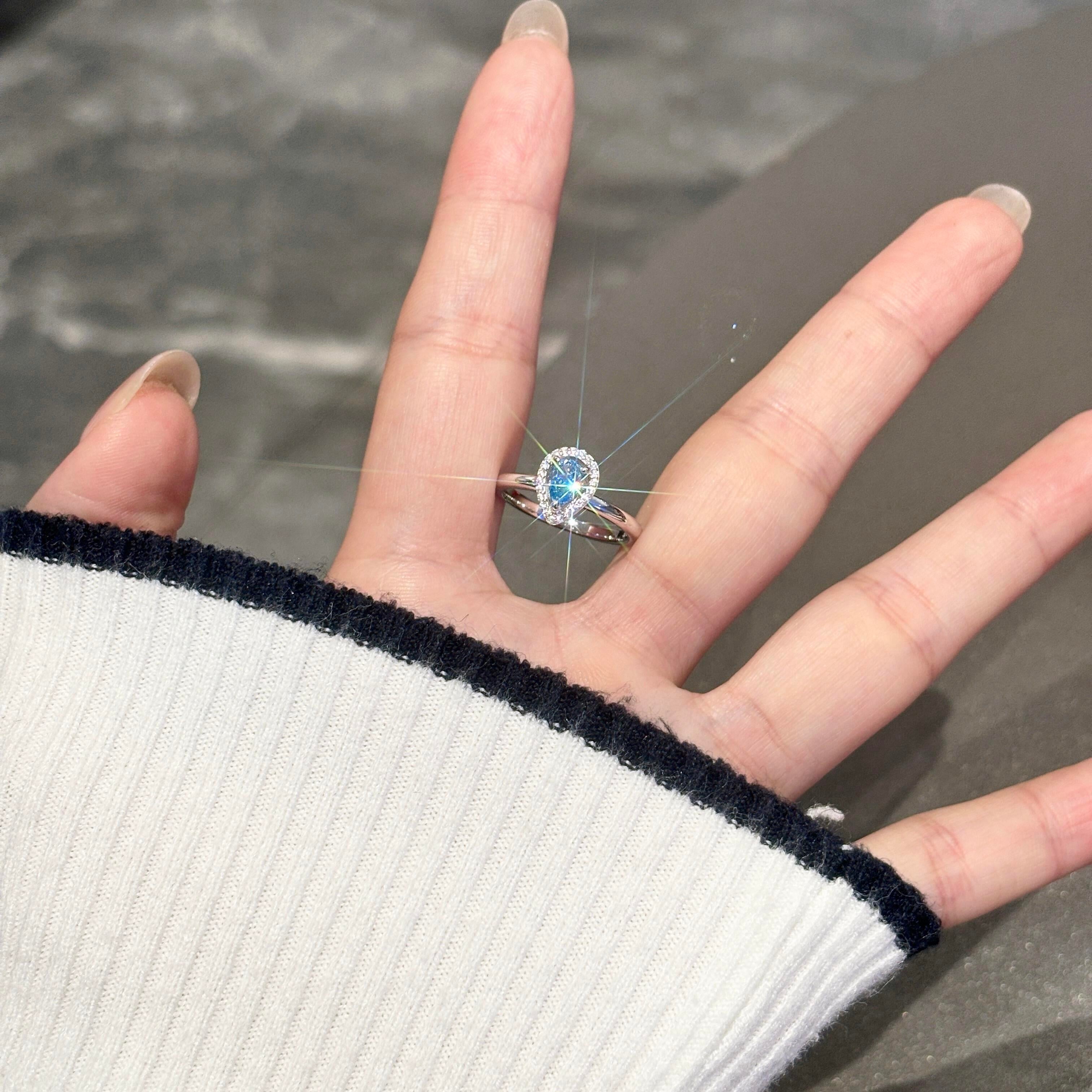 Ocean Blue Mermaid Tear Ring