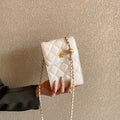 Women's Genuine Leather Chain Mini Crossbody Phone Bag with Chic Style
