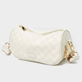 Elegant Women's Genuine Leather Checkered Crossbody Bag