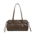 Spring Summer Vintage Genuine Leather Vegetable Tanned Underarm Baguette Bag