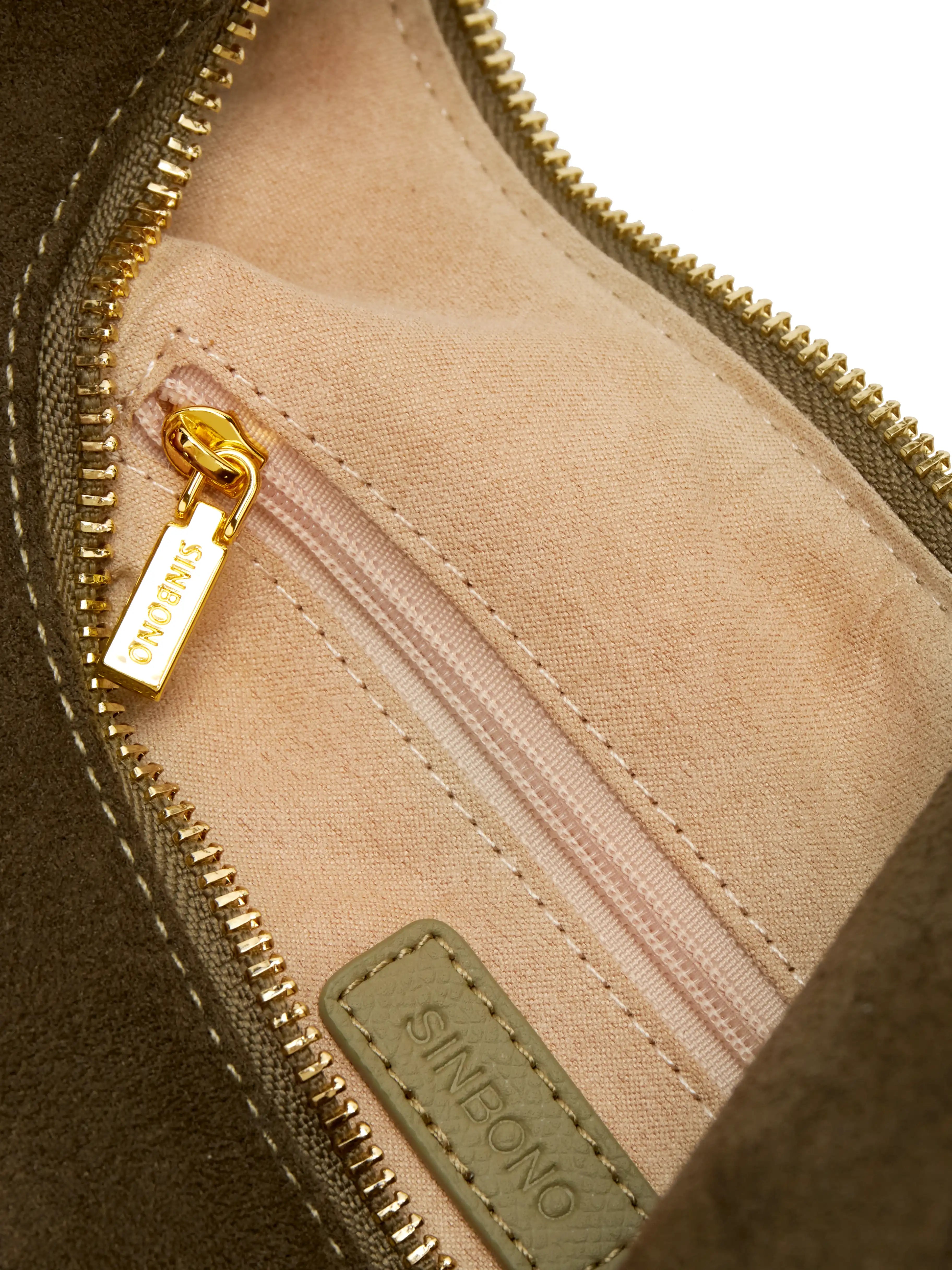 Vienna Top Handle  Crossbody Bag（2.0）- Dark Green Fake Suede