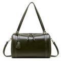 Women's Chestnut Barrel Leather Crossbody Satchel