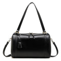 Women's Chestnut Barrel Leather Crossbody Satchel