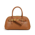 Women's Genuine Leather Shell Bag Vintage Elegant Top Handle Shoulder Crossbody Bag
