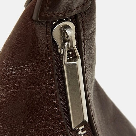 Women's Retro Crescent Genuine Leather Hobo Bag
