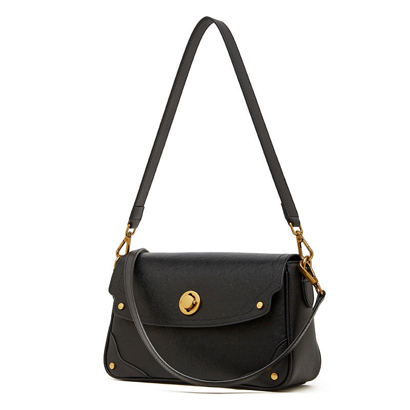 Women's Eclipse Ash Genuine Leather Buckle Crossbody Bag