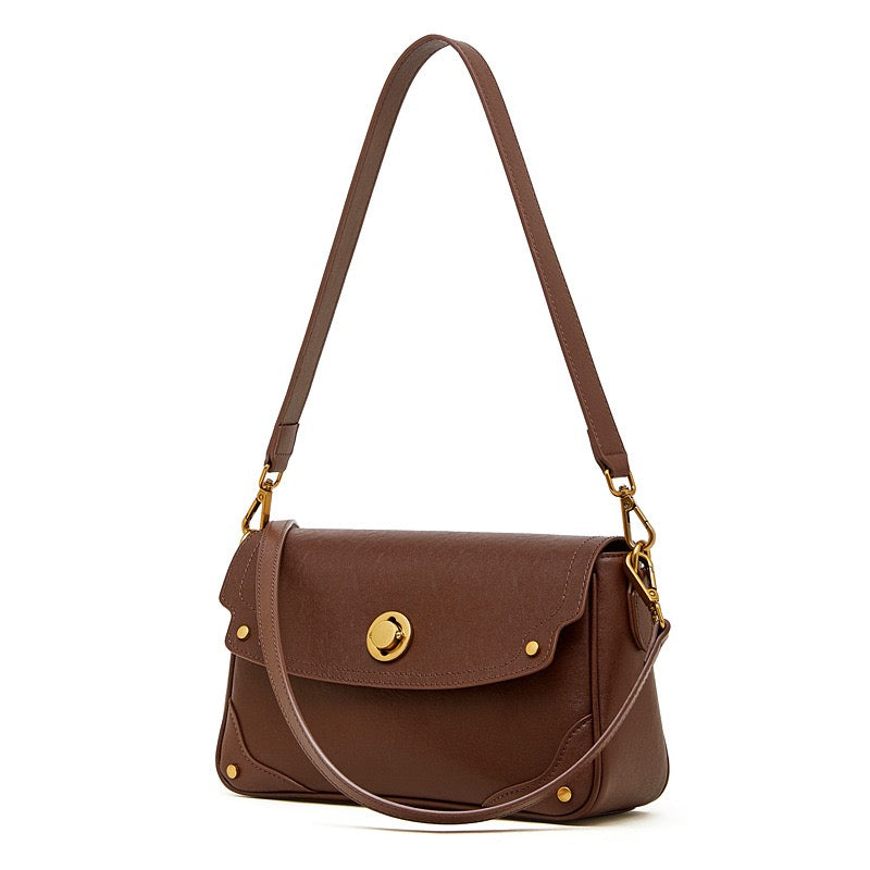 Women's Eclipse Ash Genuine Leather Buckle Crossbody Bag