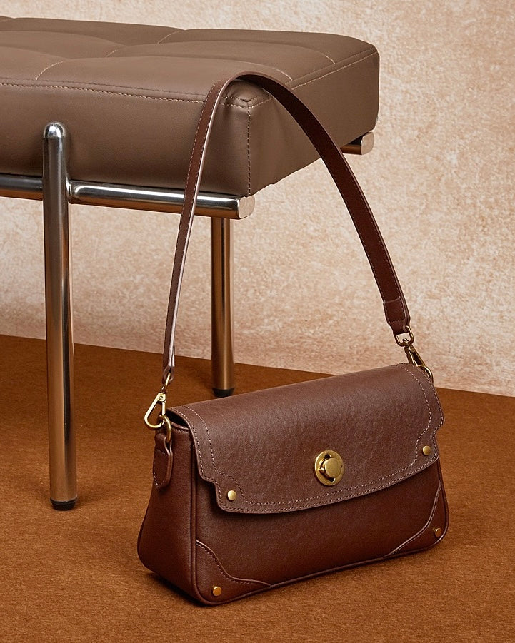 Women's Eclipse Ash Genuine Leather Buckle Crossbody Bag