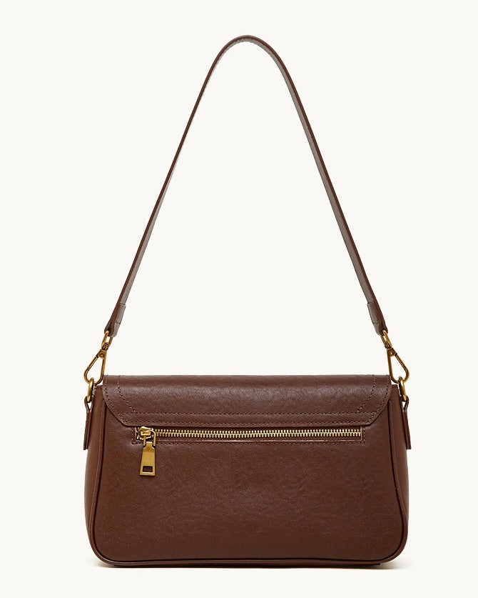 Women's Eclipse Ash Genuine Leather Buckle Crossbody Bag