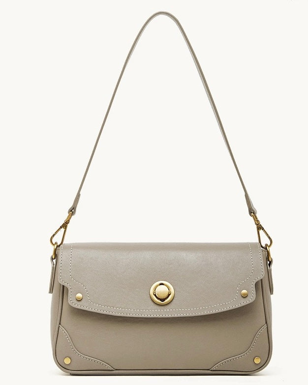 Women's Eclipse Ash Genuine Leather Buckle Crossbody Bag