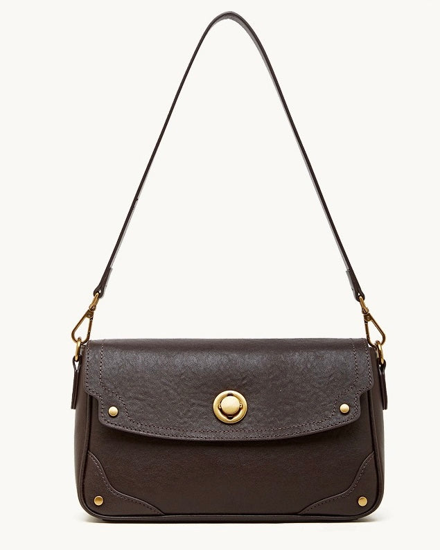 Women's Eclipse Ash Genuine Leather Buckle Crossbody Bag