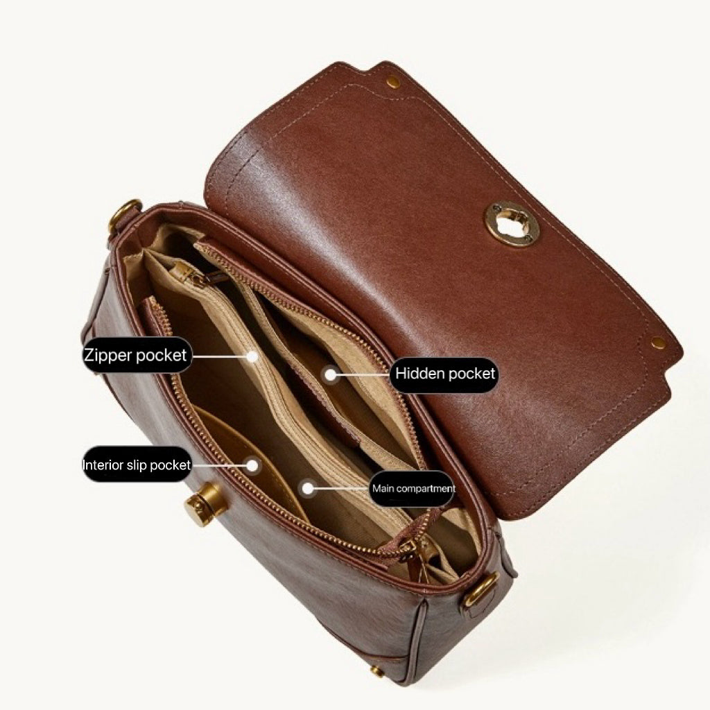 Women's Eclipse Ash Genuine Leather Buckle Crossbody Bag