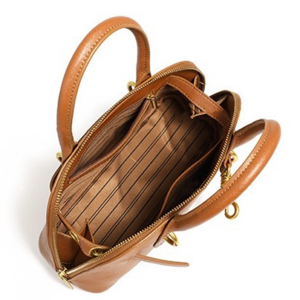 Women's Genuine Leather Shell Bag Vintage Elegant Top Handle Shoulder Crossbody Bag