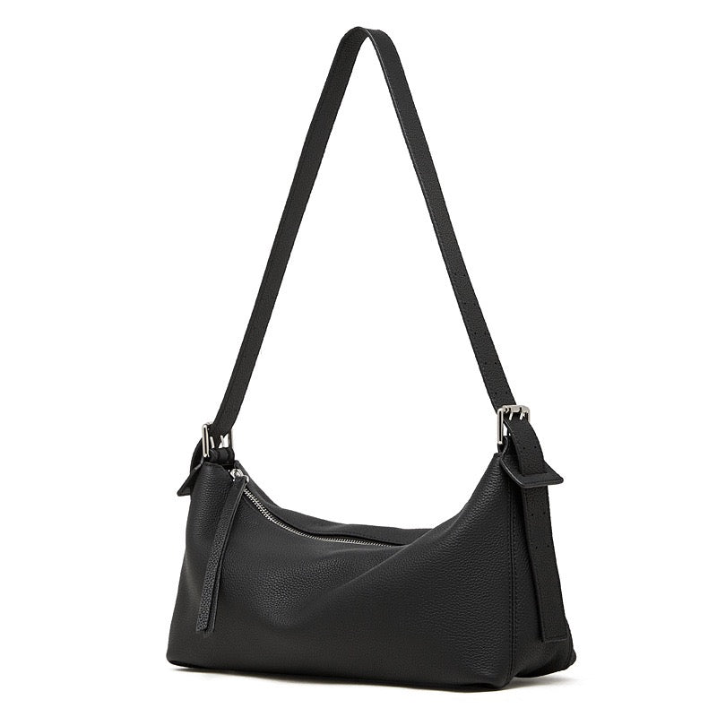 The Origami Asymmetric Genuine Leather Bag - Versatile 2-Way Carry Shoulder Purse
