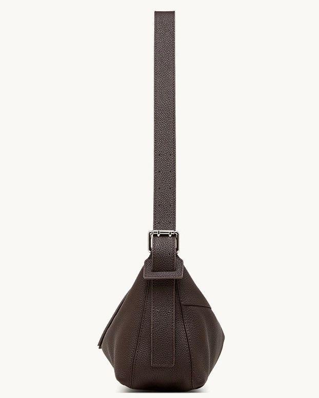 The Origami Asymmetric Genuine Leather Bag - Versatile 2-Way Carry Shoulder Purse