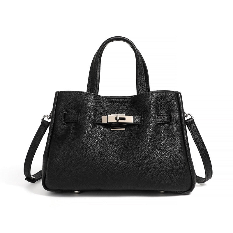 Women's Elegant Pebble Genuine Leather Crossbody Bag
