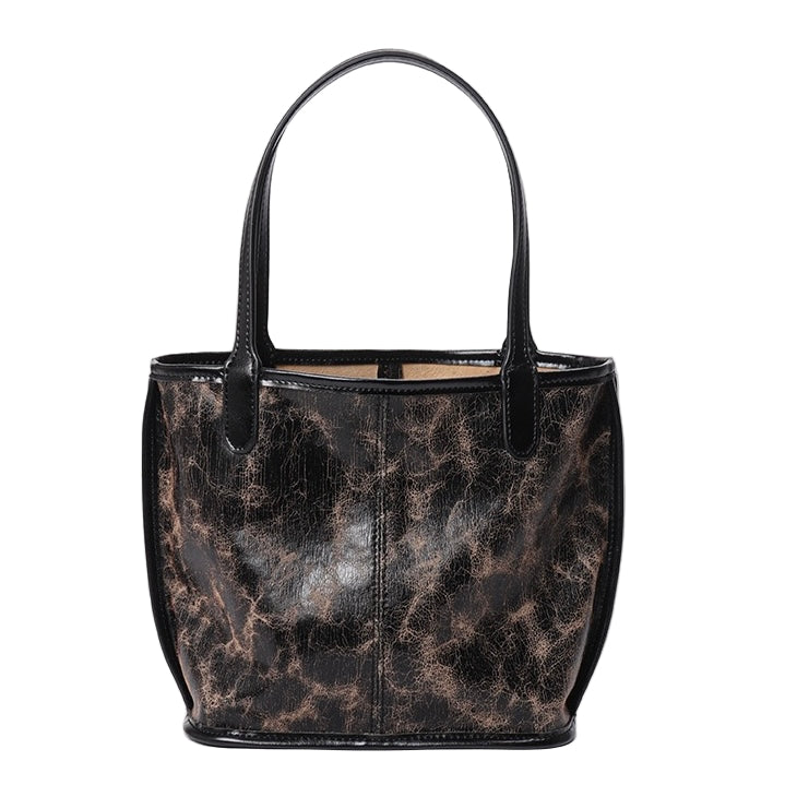 Women's Vintage Genuine Leather Tote with Pouch