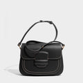 Women's Contour Stitch Genuine Leather Saddle Bag