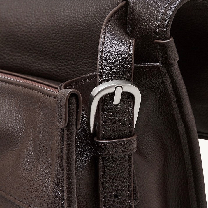 Vintage Flap Messenger Genuine Leather Bag - Large Capacity Versatile 2-Way Carry Satchel