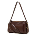 The Modern Cylinder Genuine Leather Bag - Versatile 2-Way Carry Barrel Purse