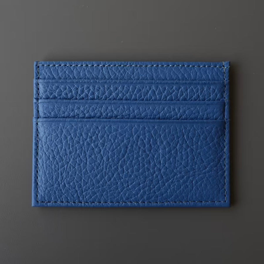 Full-Grain Leather Ultra-Thin Compact Card Case (Multi-Card Slots)