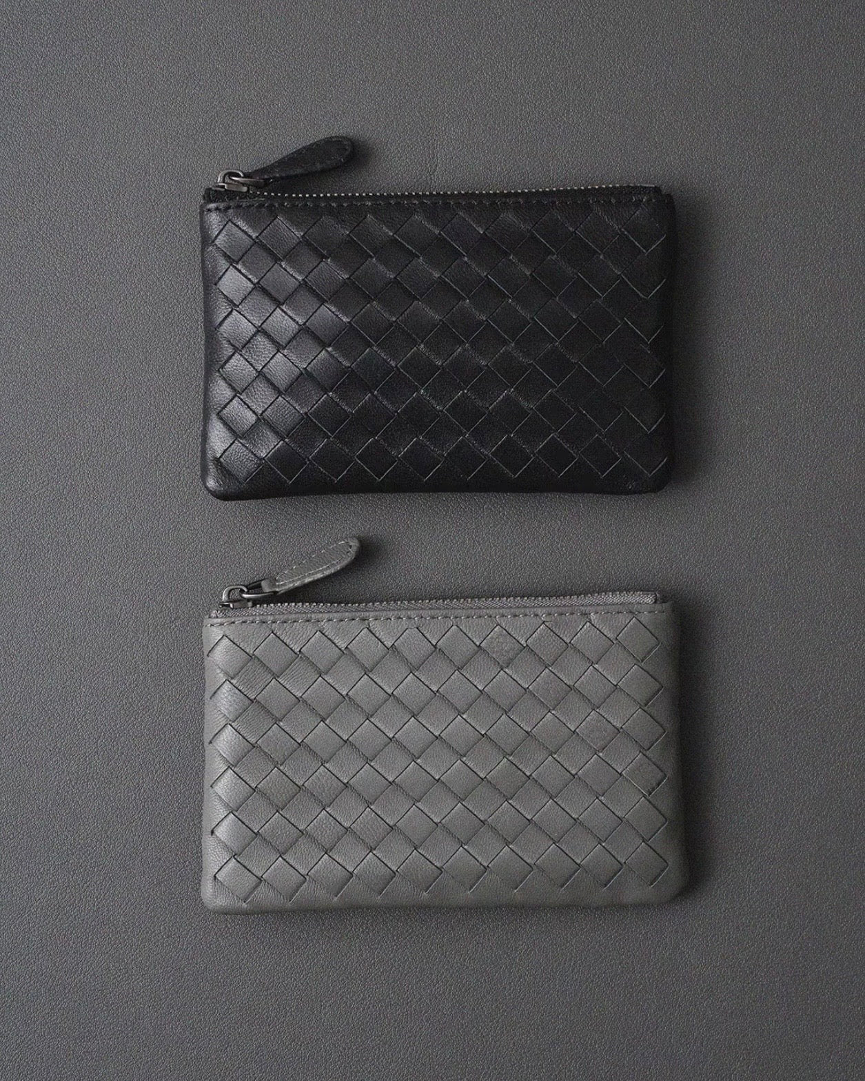 Handwoven Lambskin Key Fob & Card Wallet