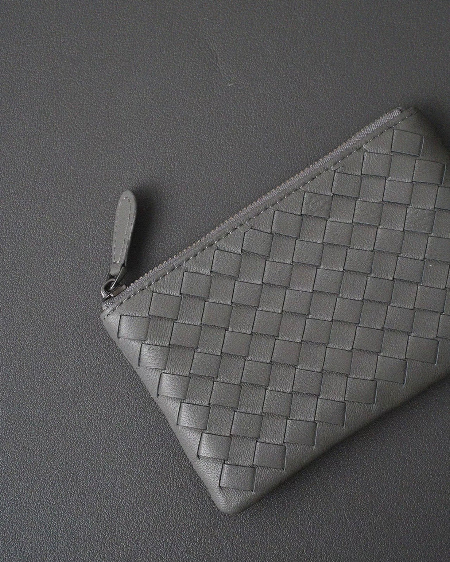 Handwoven Lambskin Key Fob & Card Wallet