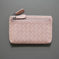 Handwoven Lambskin Double-Zip Key Wallet & Card Case
