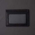 Ultra-Slim Pebbled Leather Card Holder with ID Window