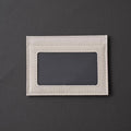 Ultra-Slim Pebbled Leather Card Holder with ID Window