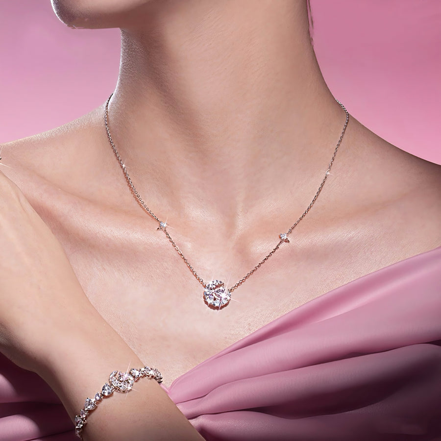 [Limited Edition] Pink Heart Lunar Halo Necklace
