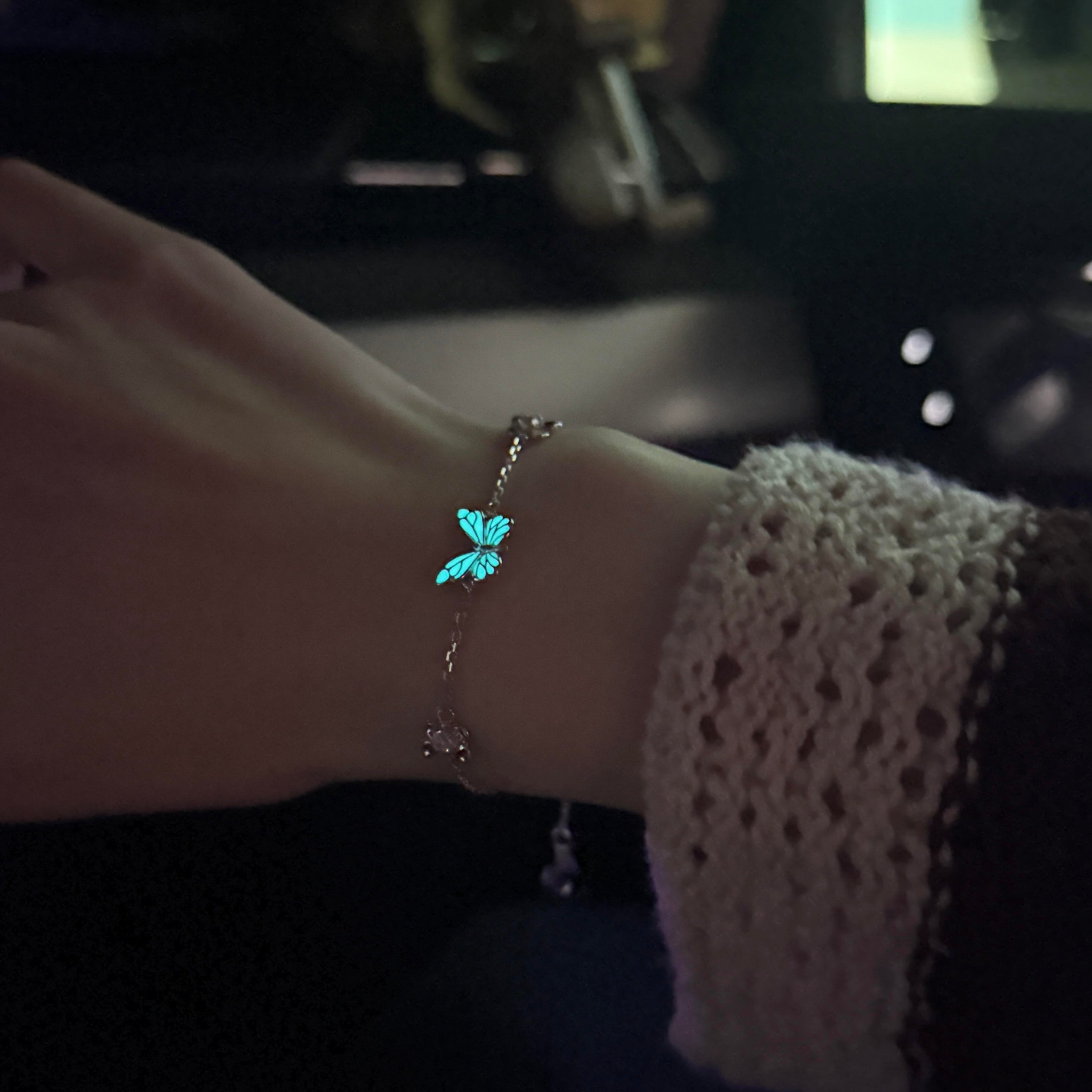 Dreamy Blue Butterfly Jewelry 2-in-1 Set