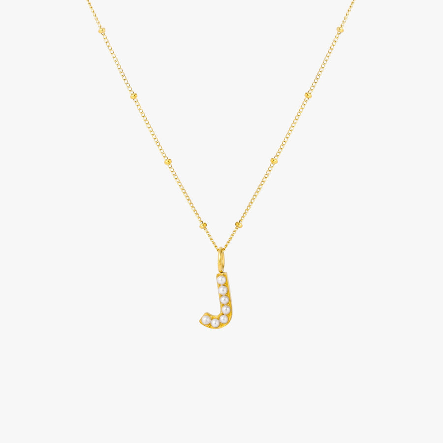 Pearl Initial Necklace