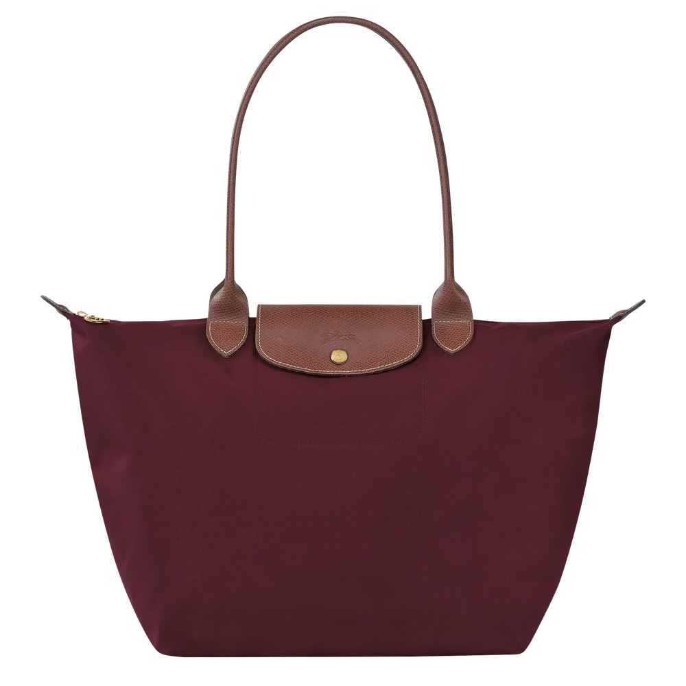 Heritage Allure - Large Le Pliage Tote, Burgundy