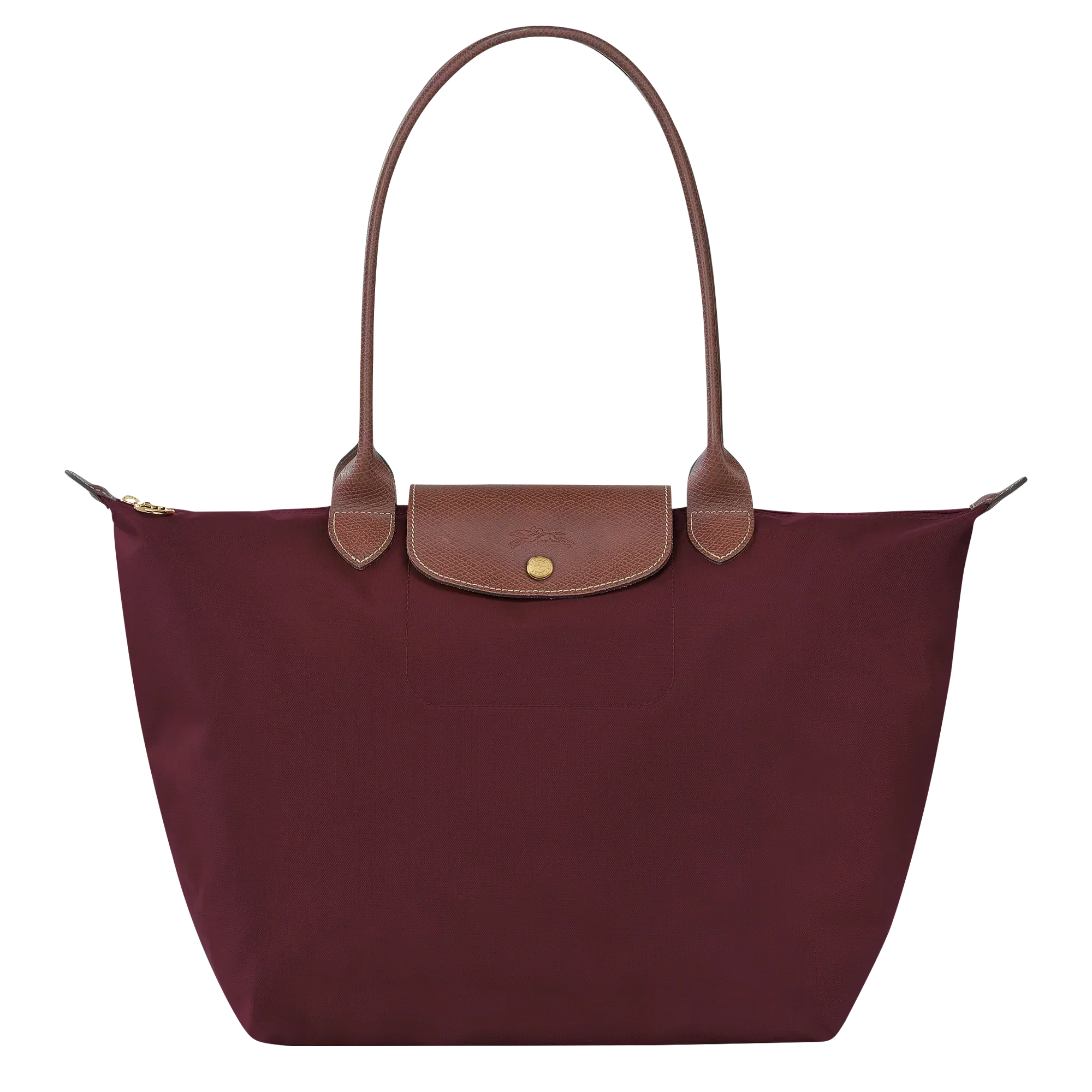 Heritage Allure - Large Le Pliage Tote, Burgundy
