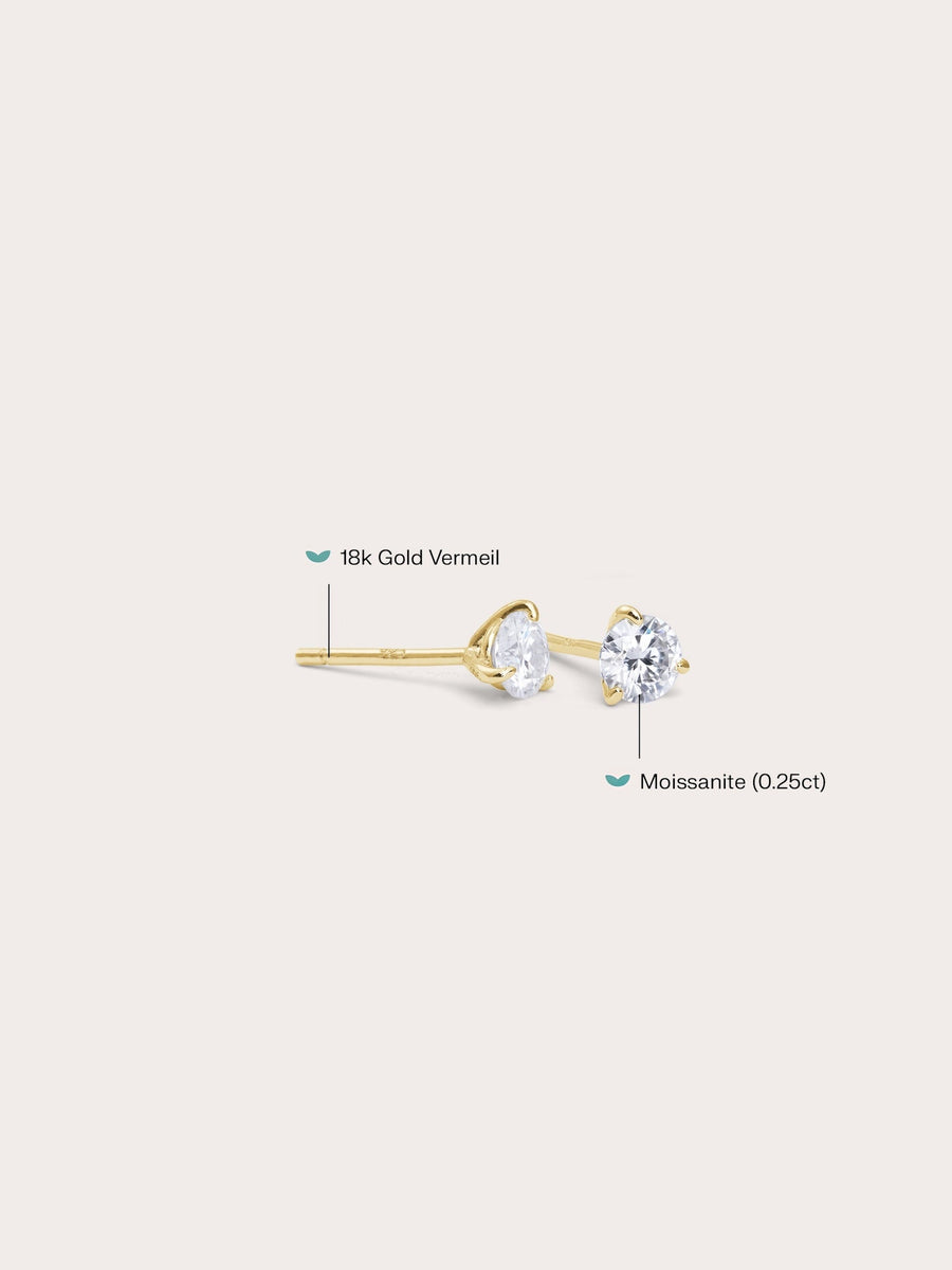 Martini Moissanite Stud Earrings (0.25ct)