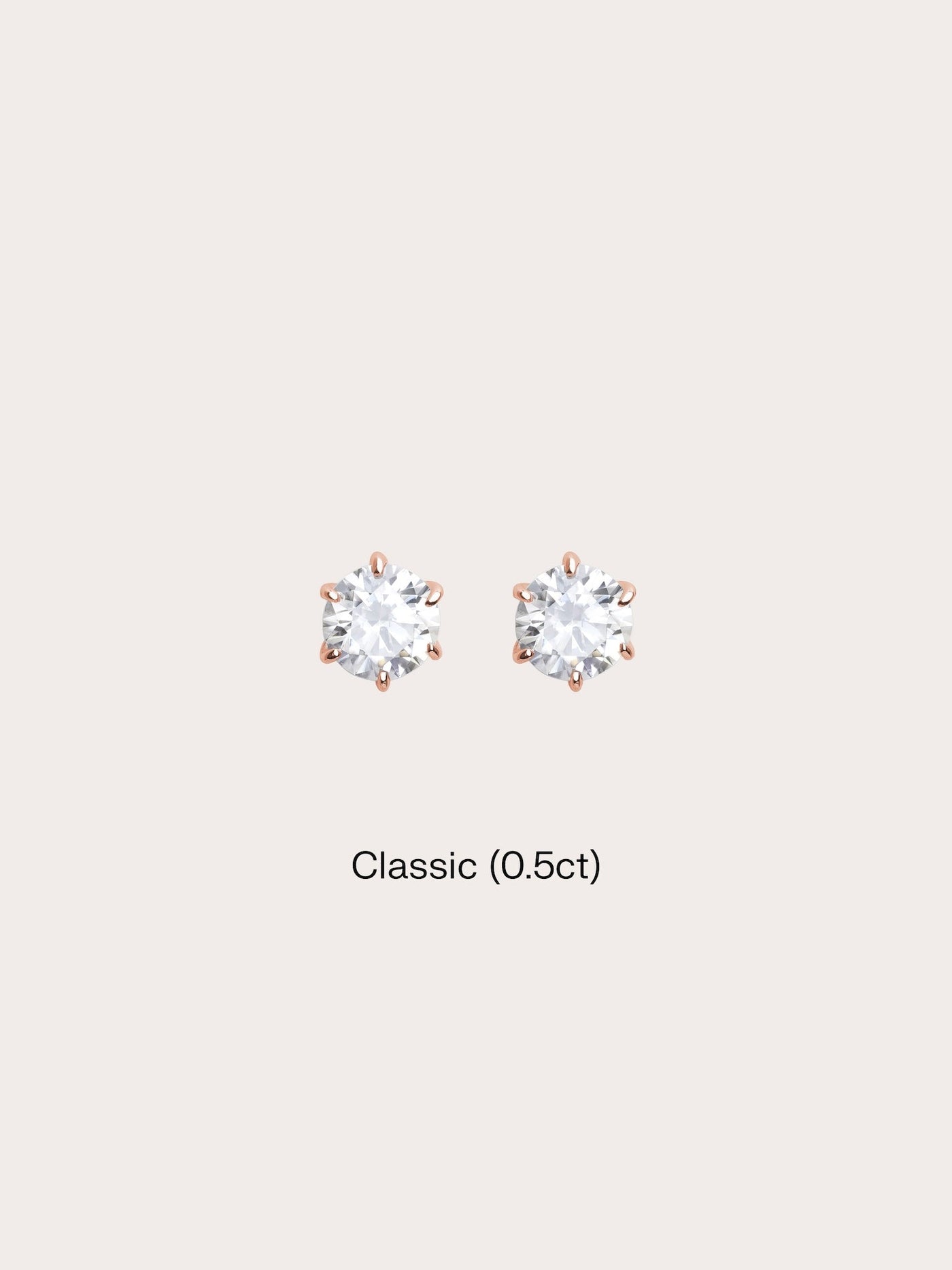 Martini Moissanite Stud Earrings (0.5ct)