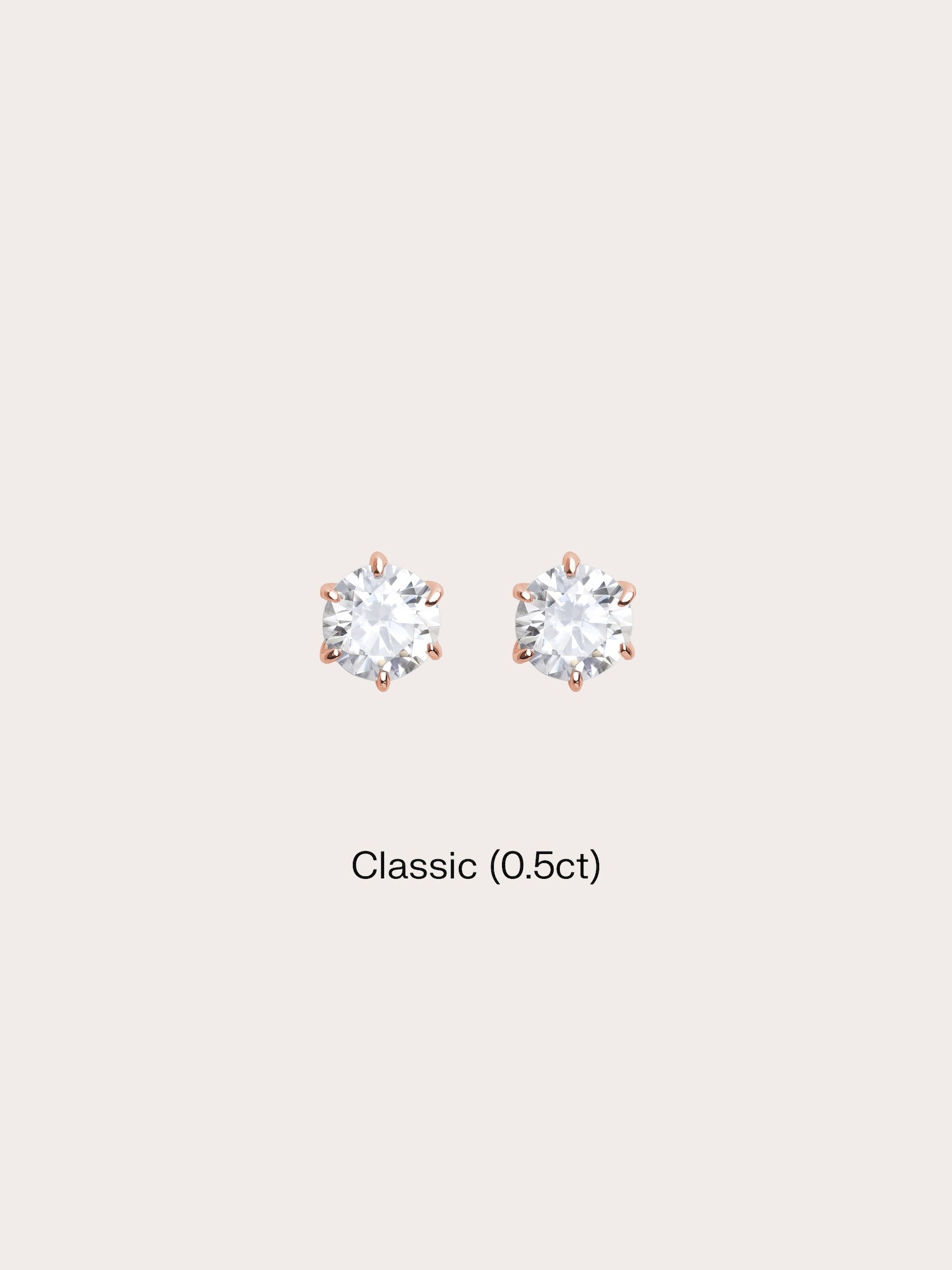 Martini Moissanite Stud Earrings (0.5ct)