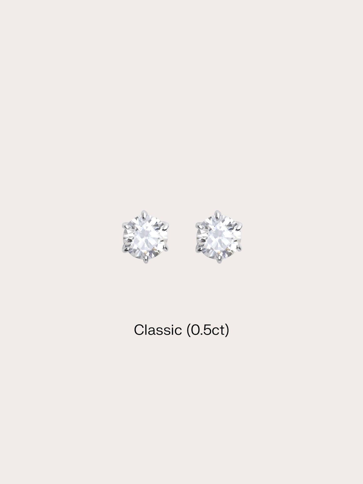 Martini Moissanite Stud Earrings (0.5ct)