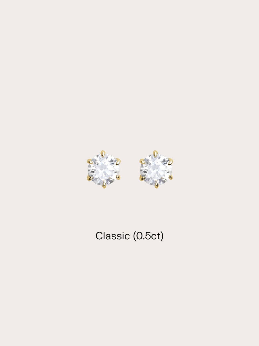 Martini Moissanite Stud Earrings (0.5ct)