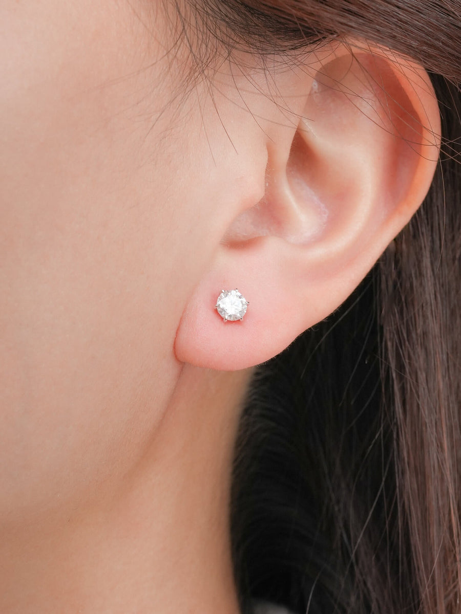 Martini Moissanite Stud Earrings (0.5ct)