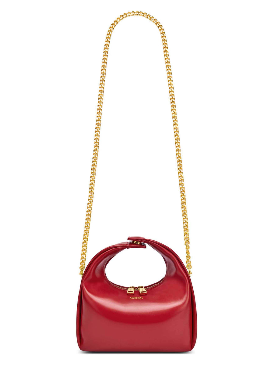 Medium Vienna Top Handle  Crossbody Bag  - Red