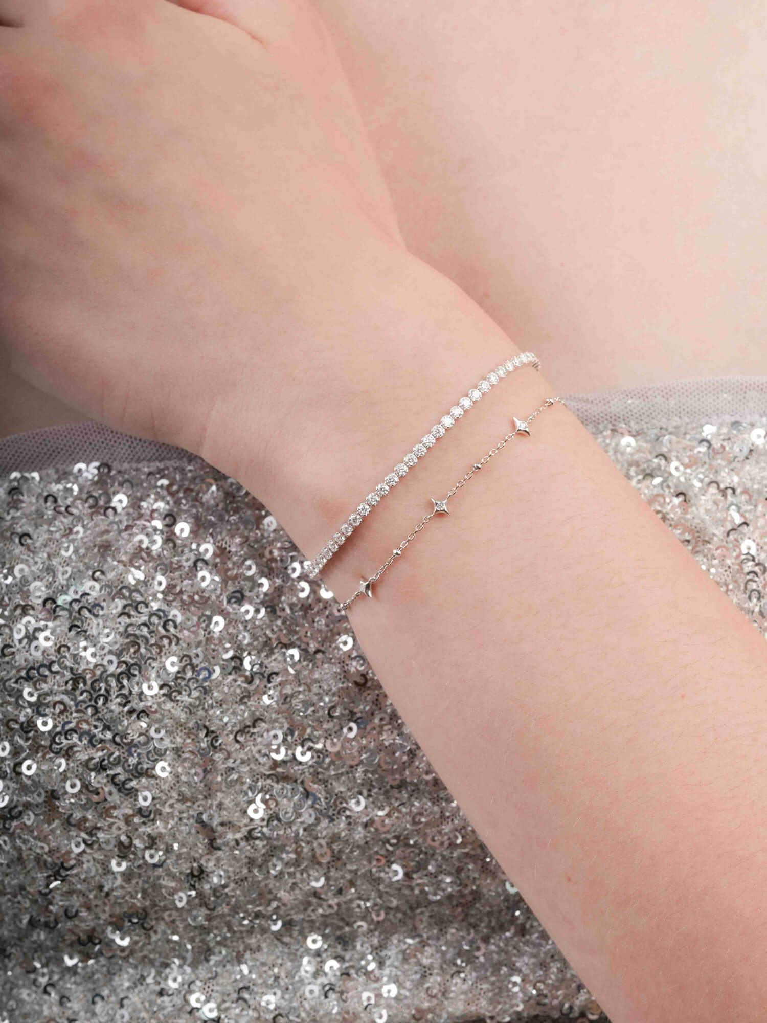 Moissanite Tennis Bracelet - White