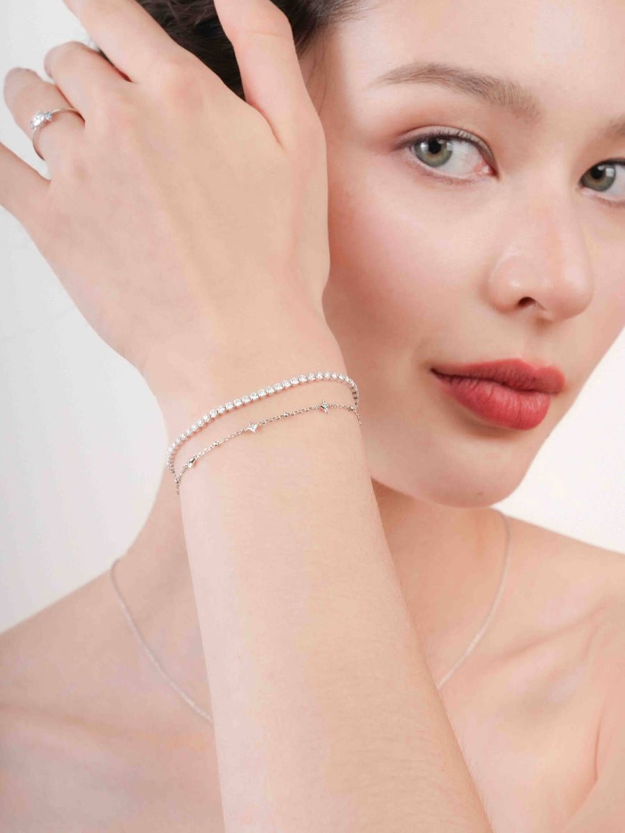 Moissanite Tennis Bracelet - White