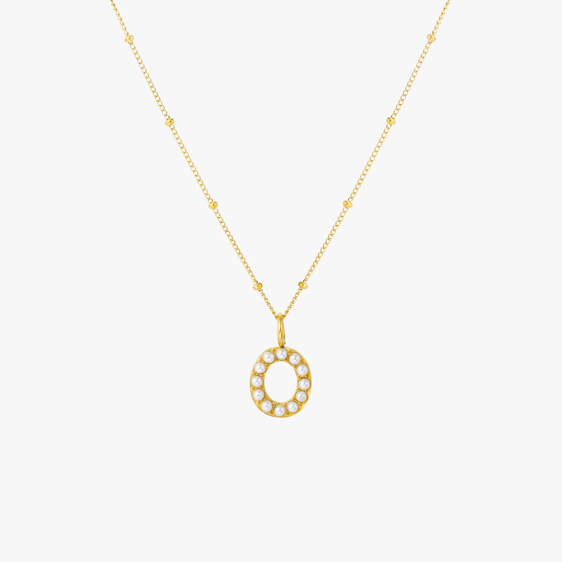 Pearl Initial Necklace